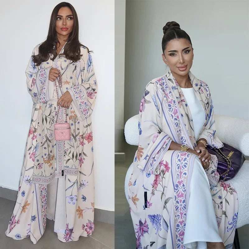 Floral Elegance Abaya - Abaya Vida