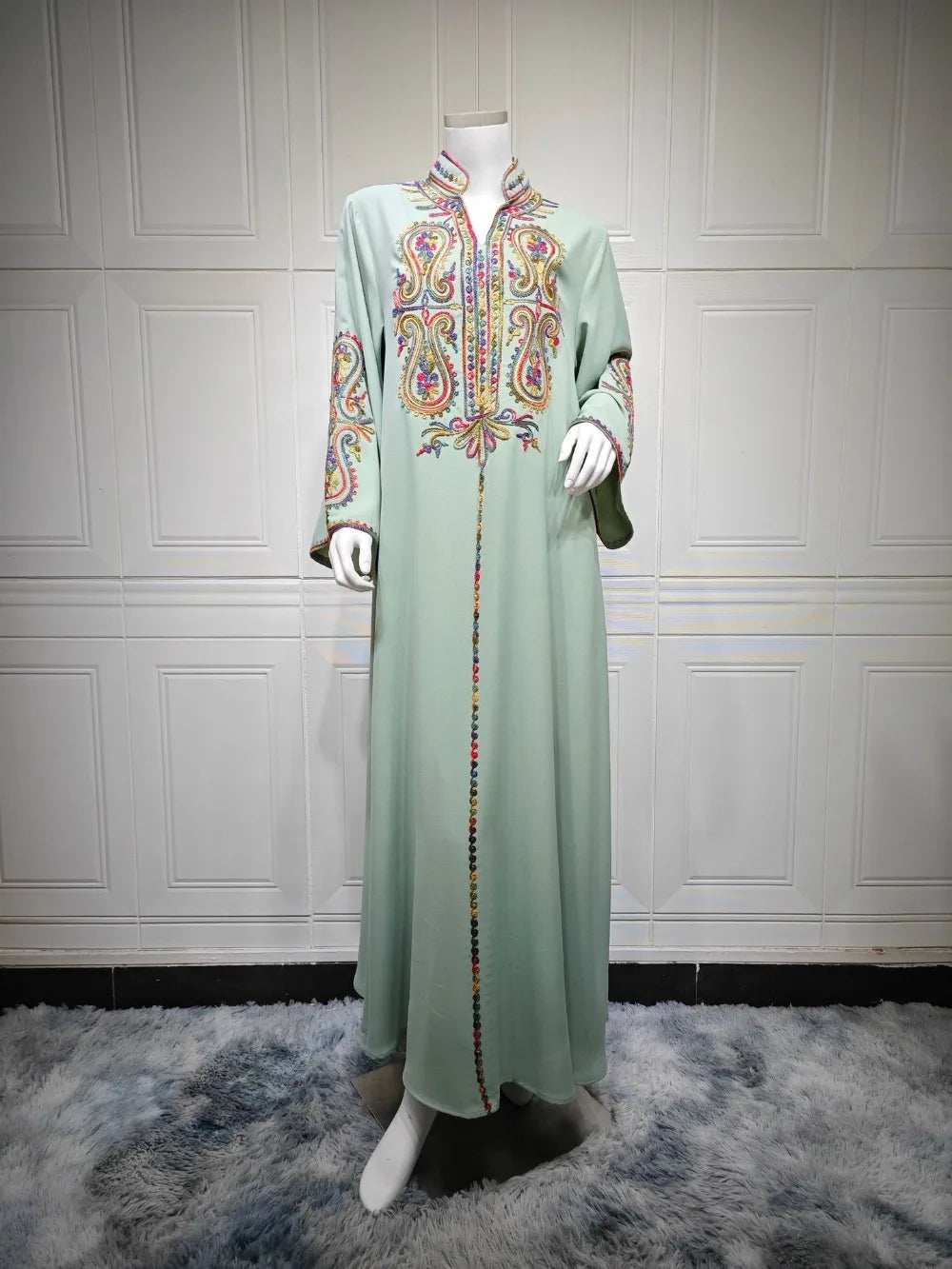 Embroidered Moroccan Abaya - Abaya Vida
