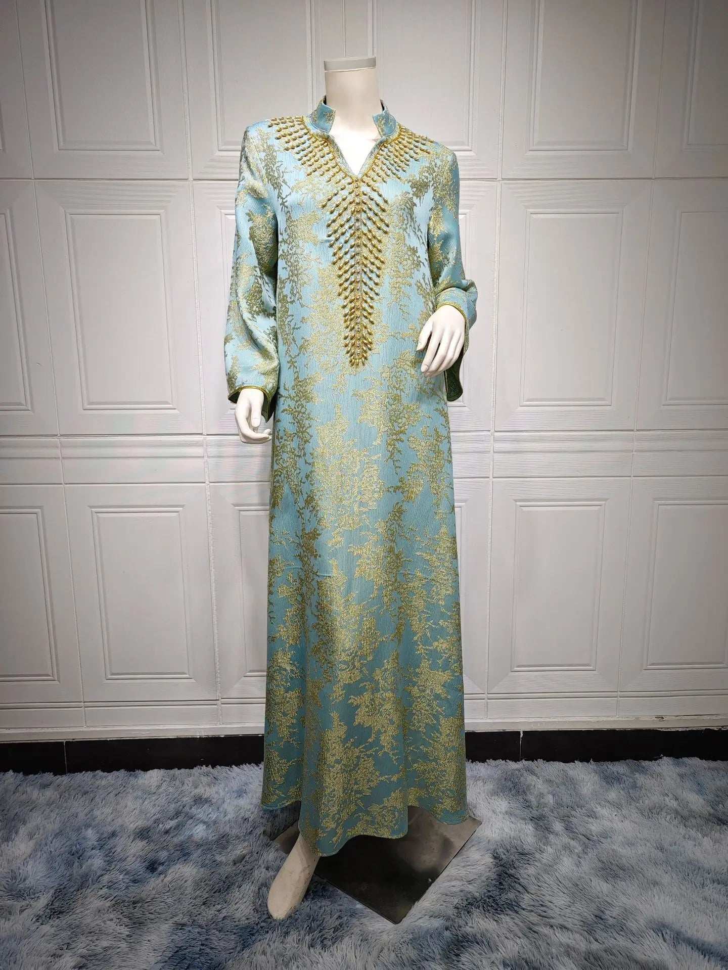 Majestic Embroidered Evening Abaya - Abaya Vida
