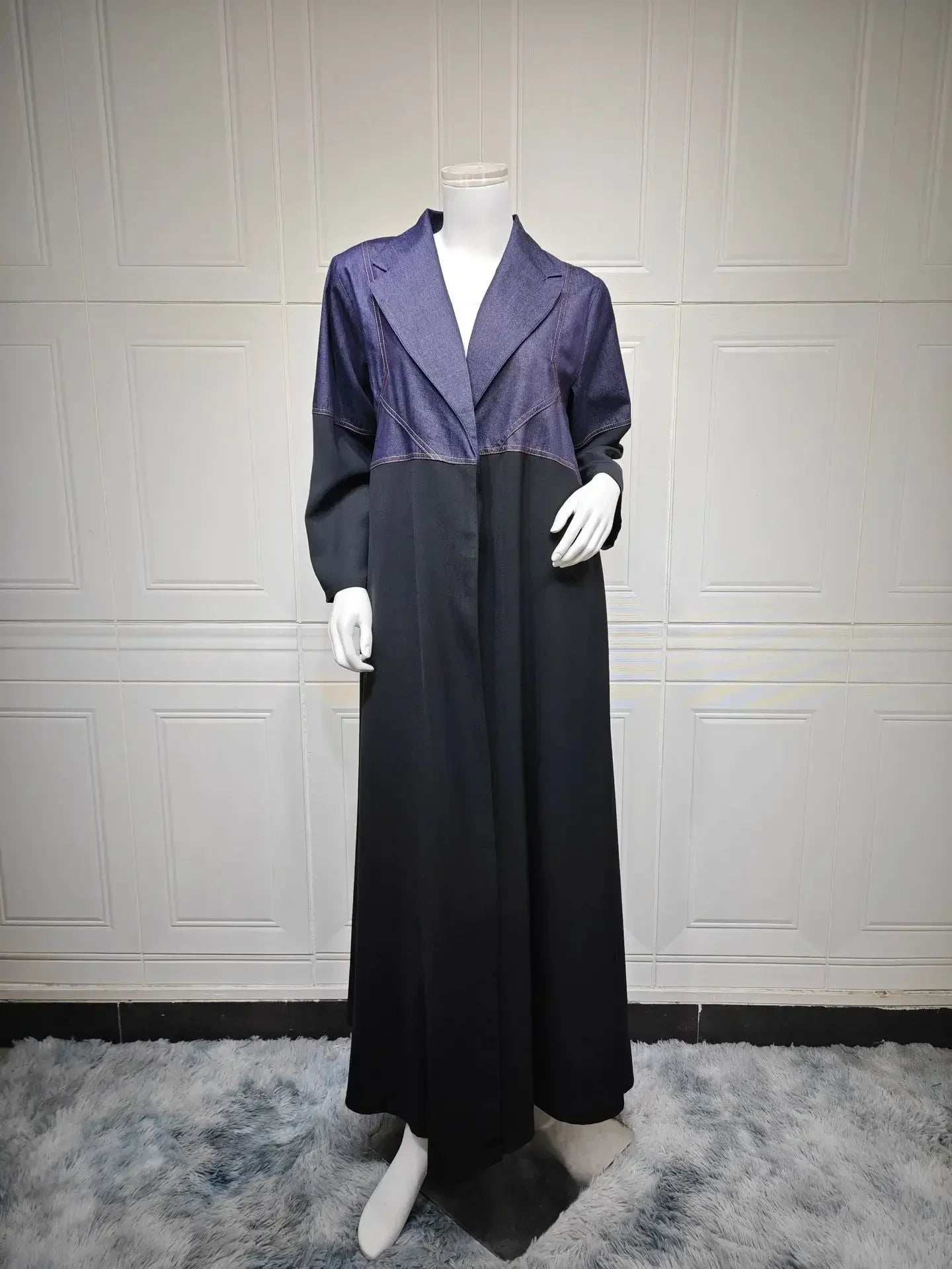 Denim Patchwork Abaya - Abaya Vida