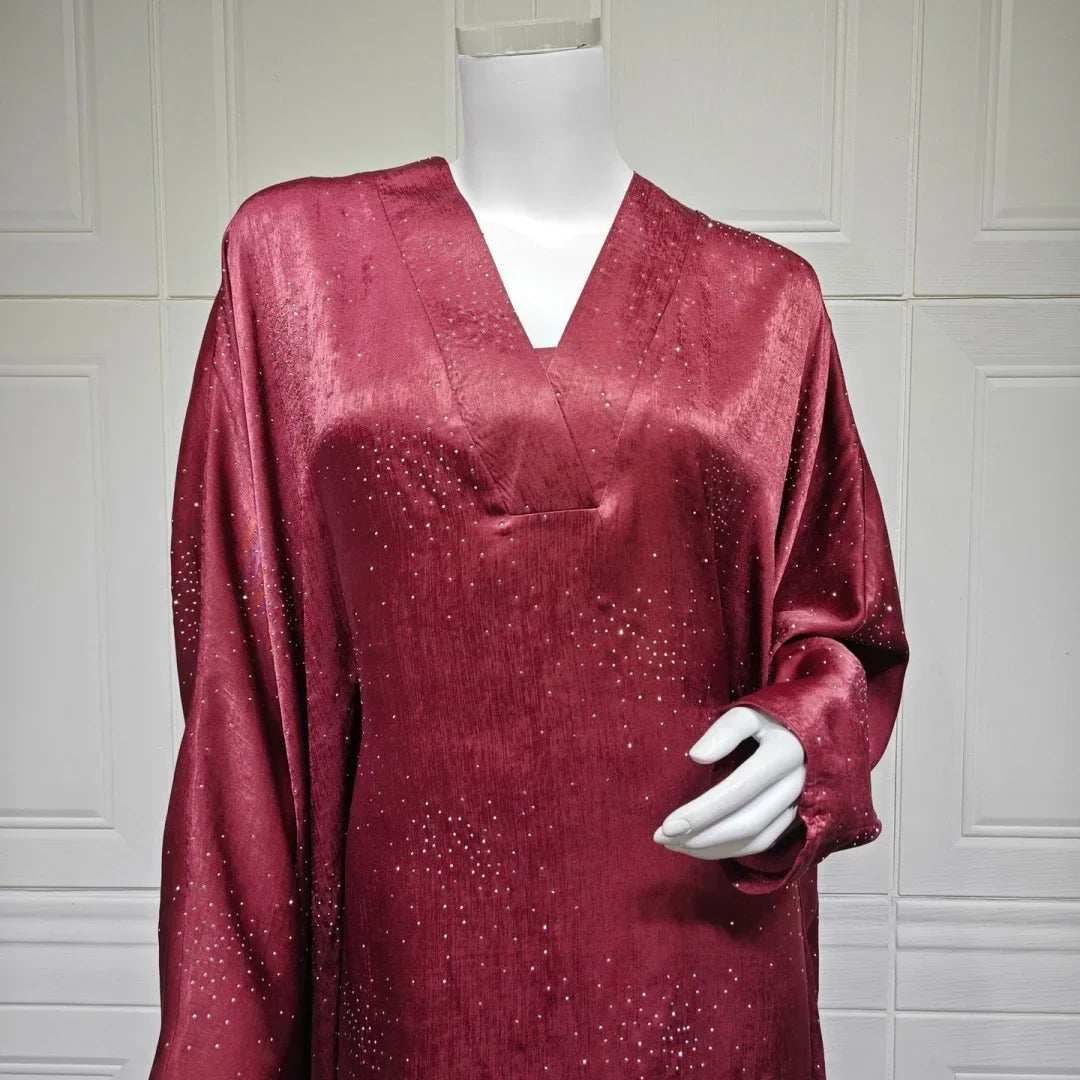 Satin Grace Abaya - Abaya Vida