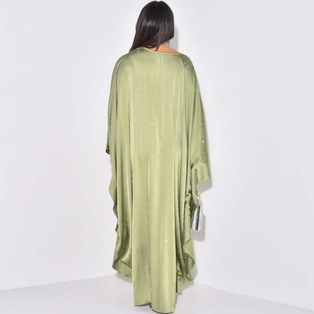 Diamond Satin Abaya - Abaya Vida
