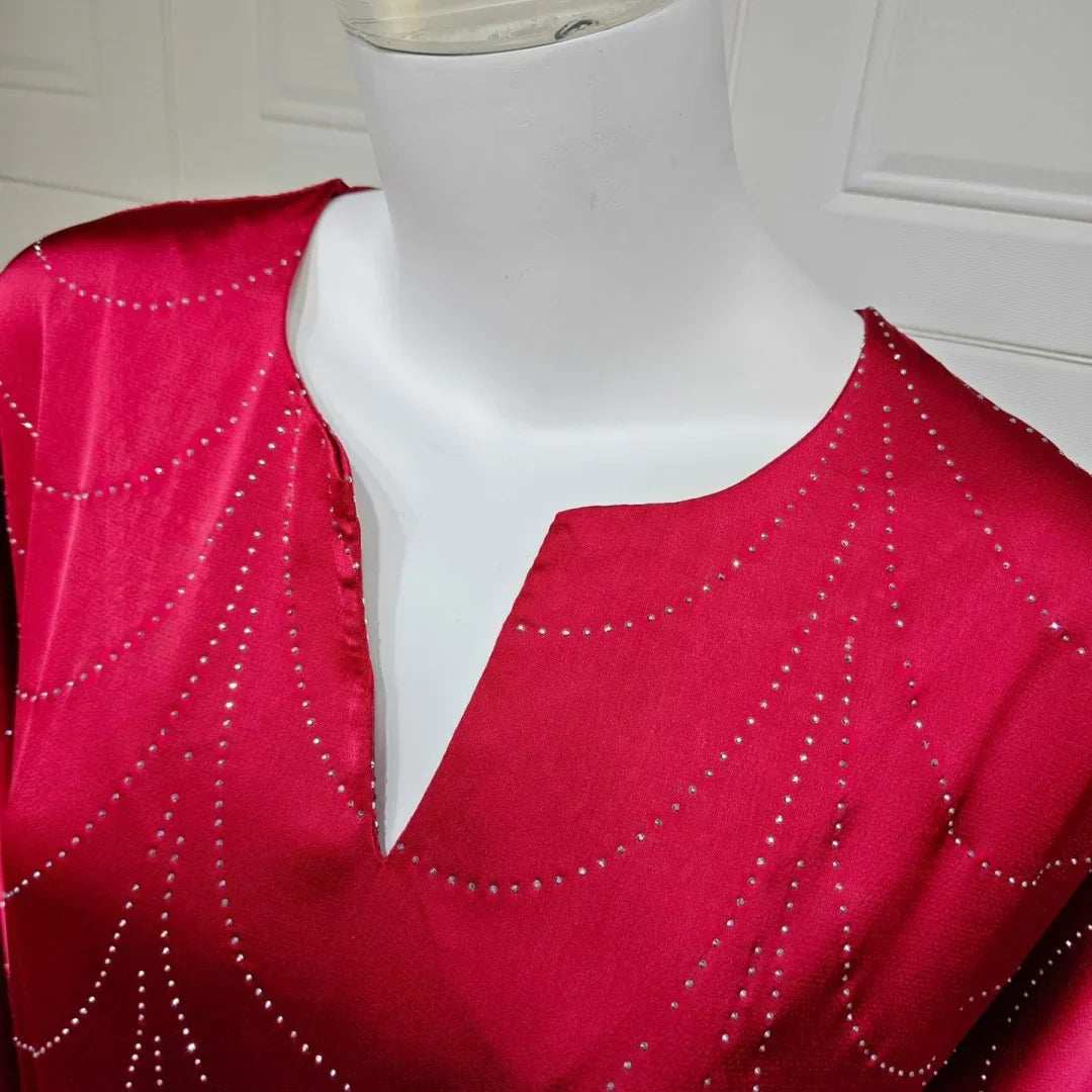 Diamond Satin Abaya - Abaya Vida