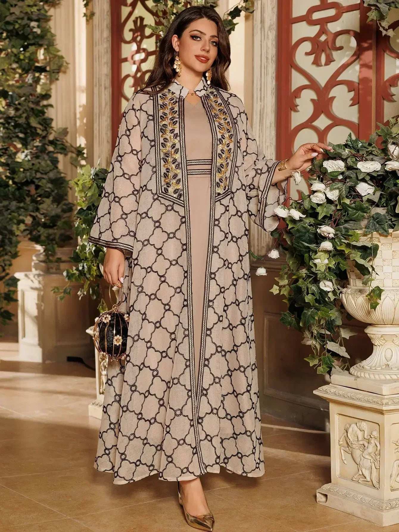 Embroidered Eid Abaya Set - Abaya Vida