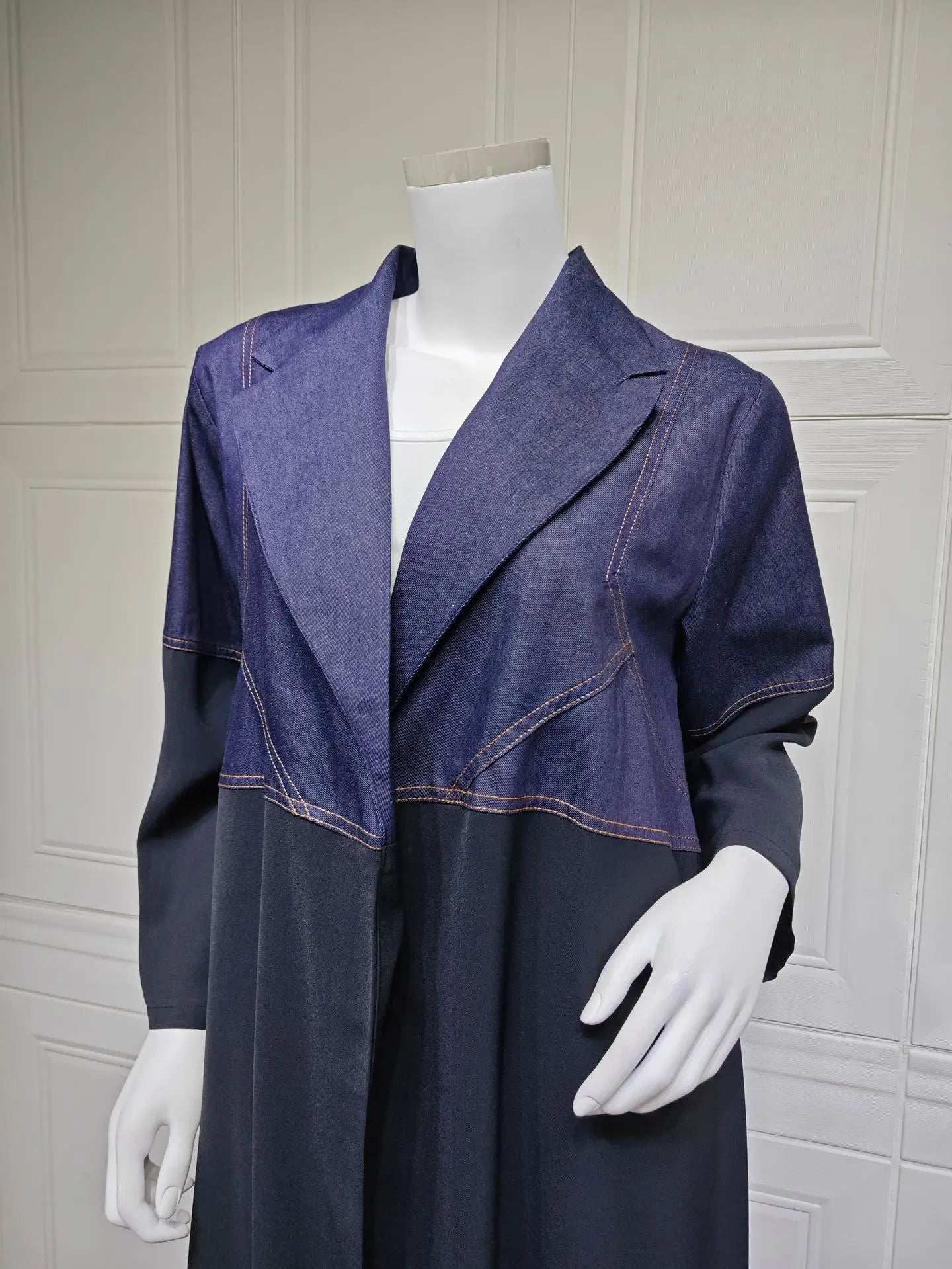 Denim Patchwork Abaya - Abaya Vida