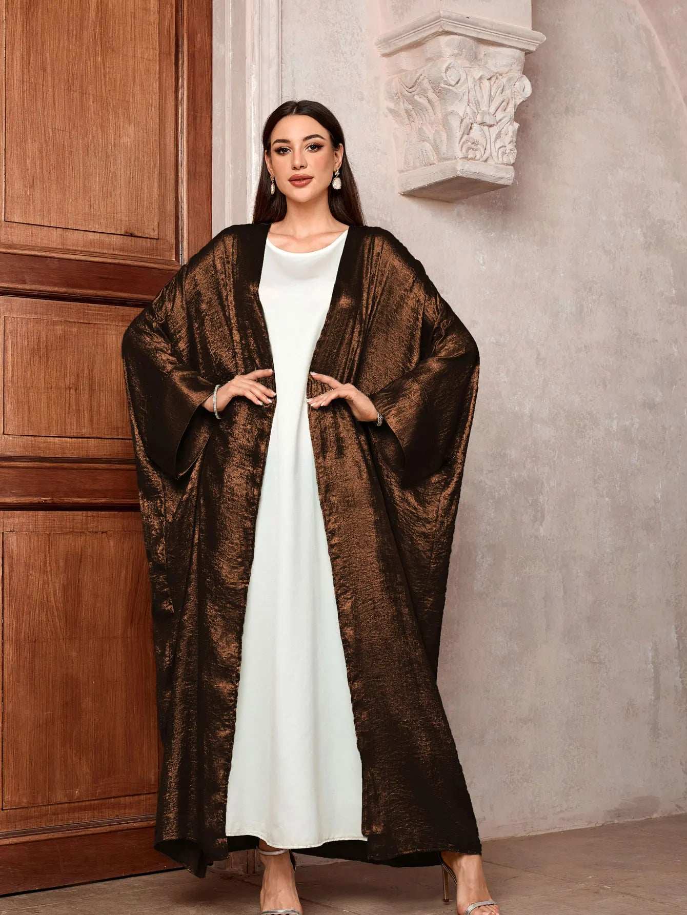 Luxe Satin Batwing Abaya - Abaya Vida