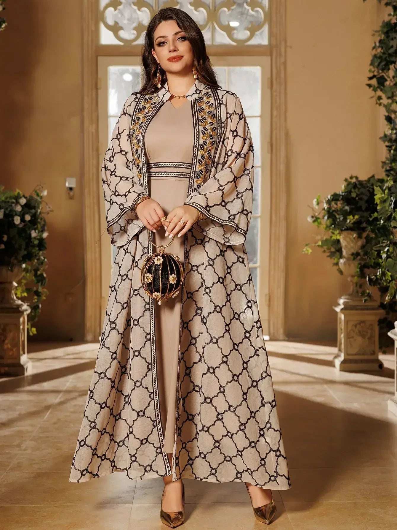 Embroidered Eid Abaya Set - Abaya Vida