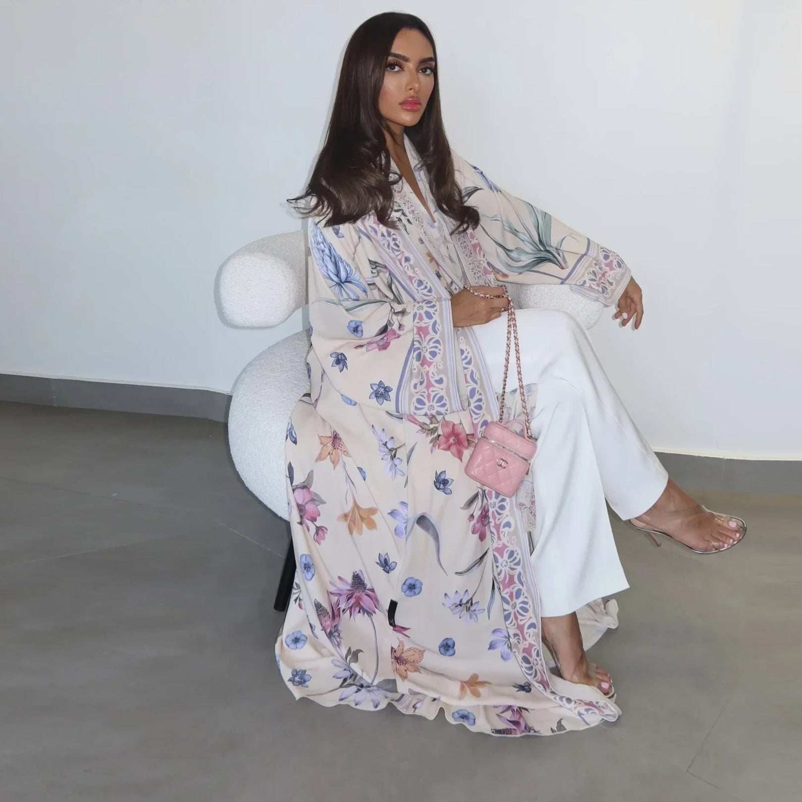 Floral Elegance Abaya - Abaya Vida