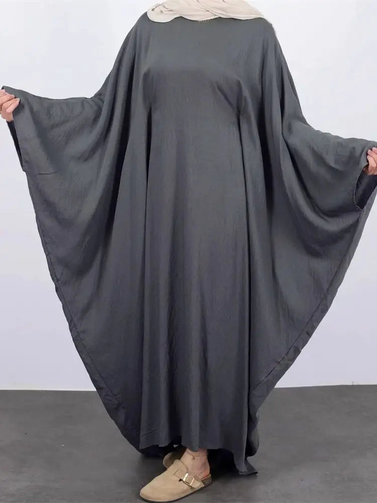 Soft Crepe Khimar Batwing Set with Hijab – Pullover Prayer Dress | AbayaVida