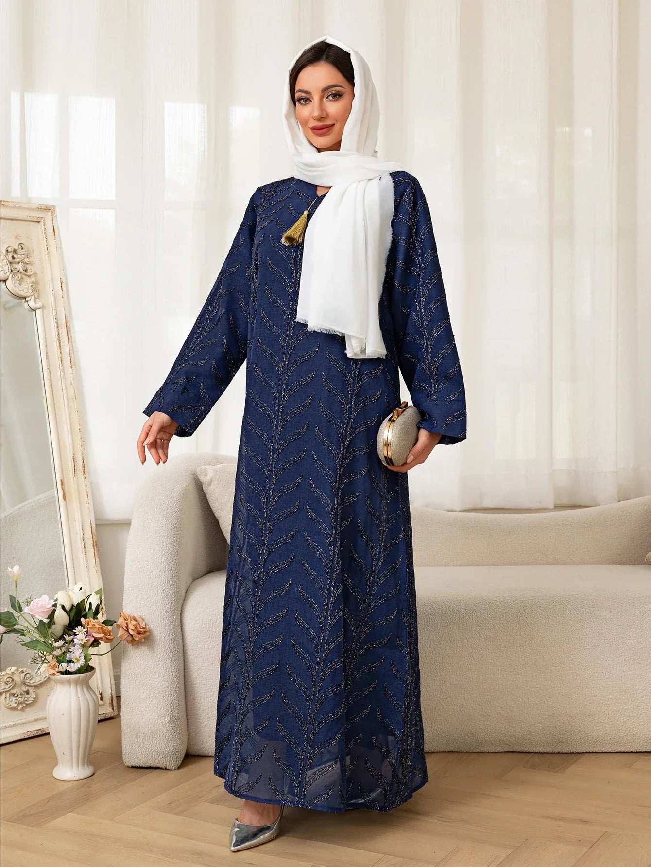 Golden Blossom Abaya - Abaya Vida