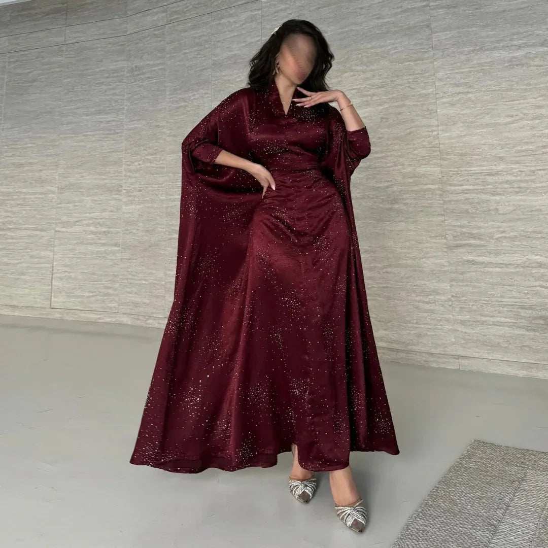 Satin Grace Abaya - Abaya Vida