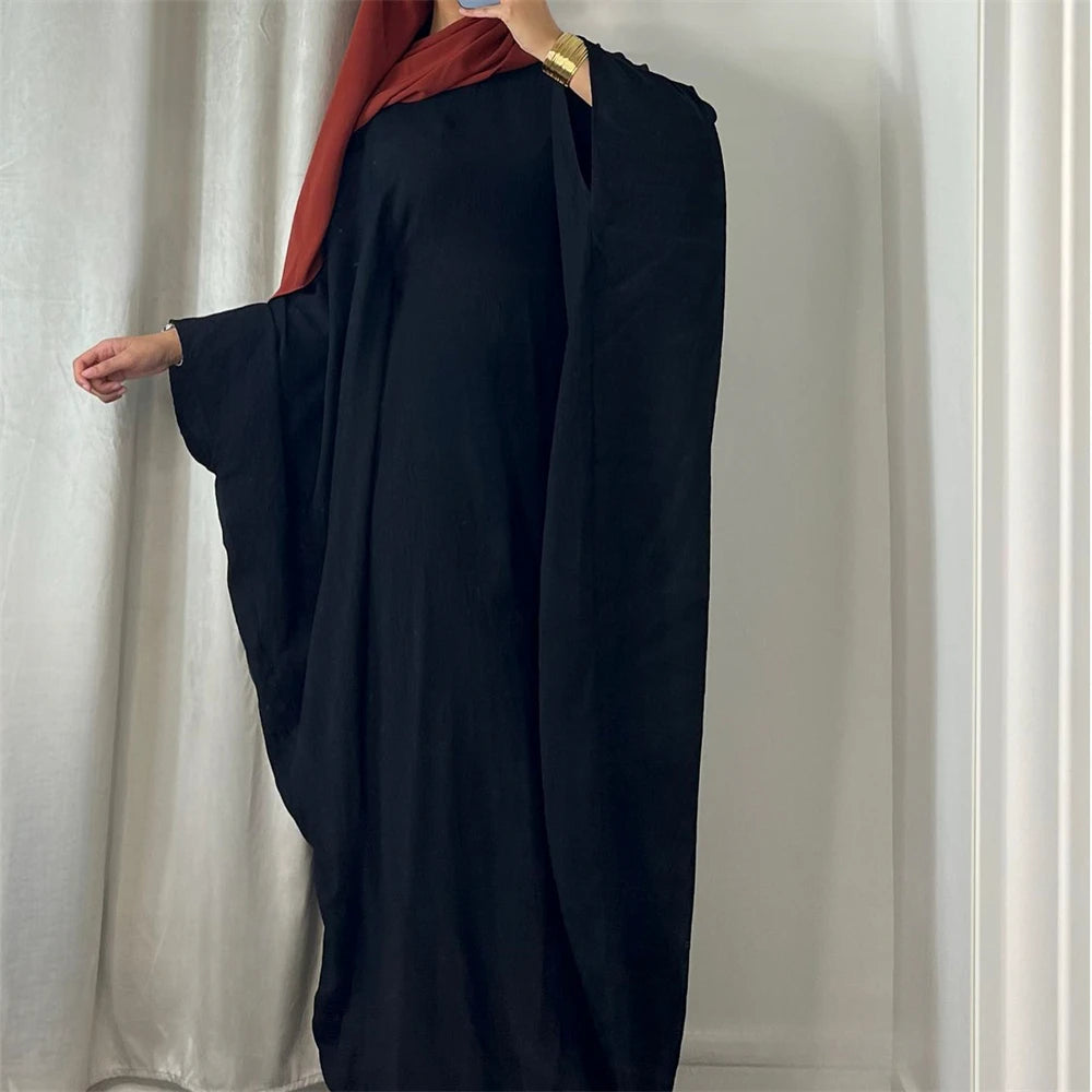 Soft Crepe Khimar Batwing Set with Hijab – Pullover Prayer Dress | AbayaVida