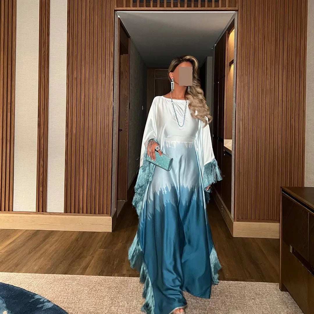 Gradient Tassel Dress - Abaya Vida