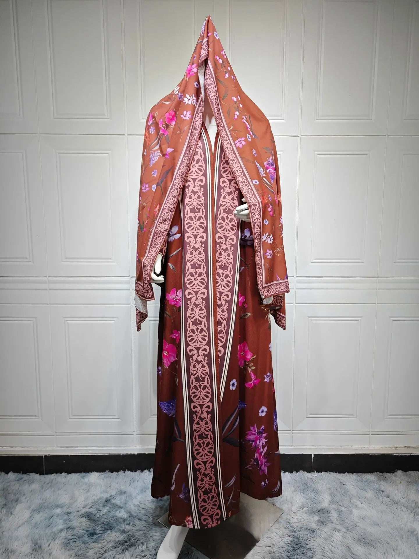 Floral Elegance Abaya - Abaya Vida