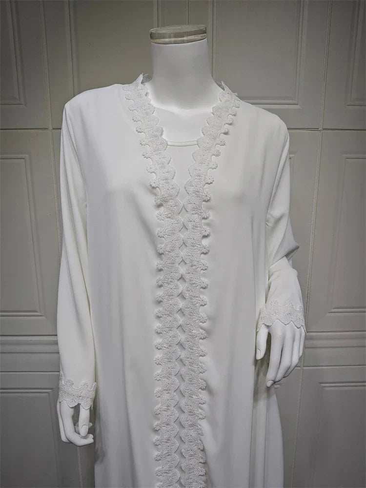 Ivory Lace Abaya - Abaya Vida