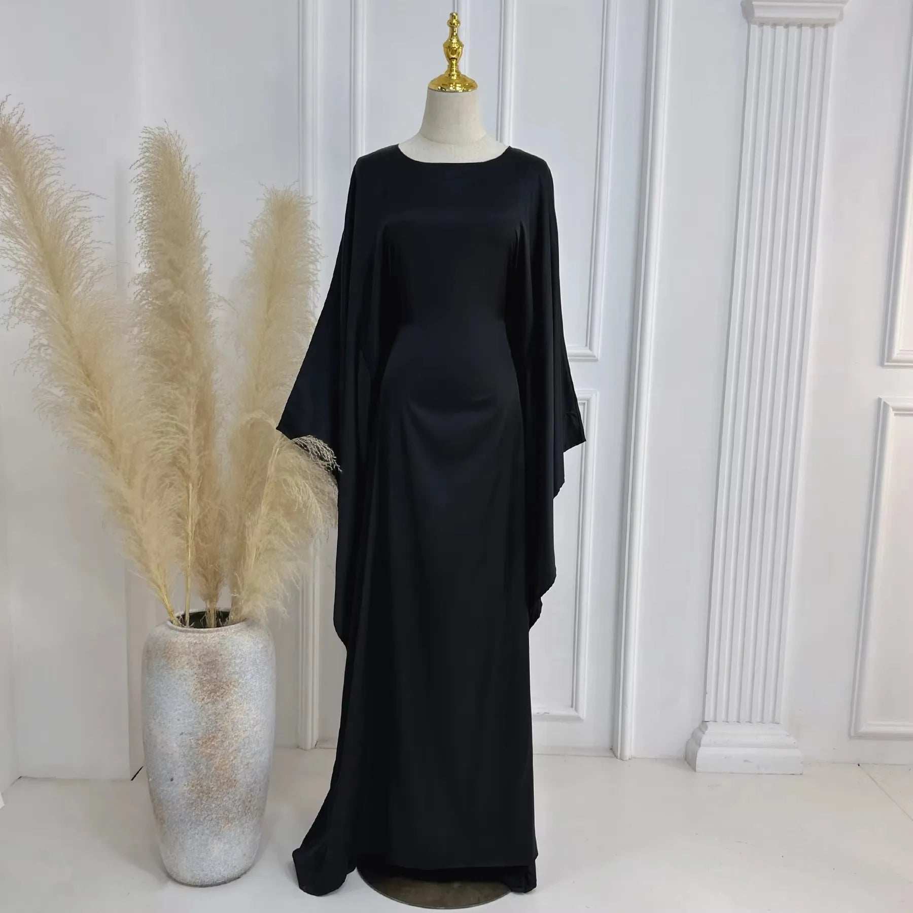 Satin Cloak Style Abaya - Abaya Vida