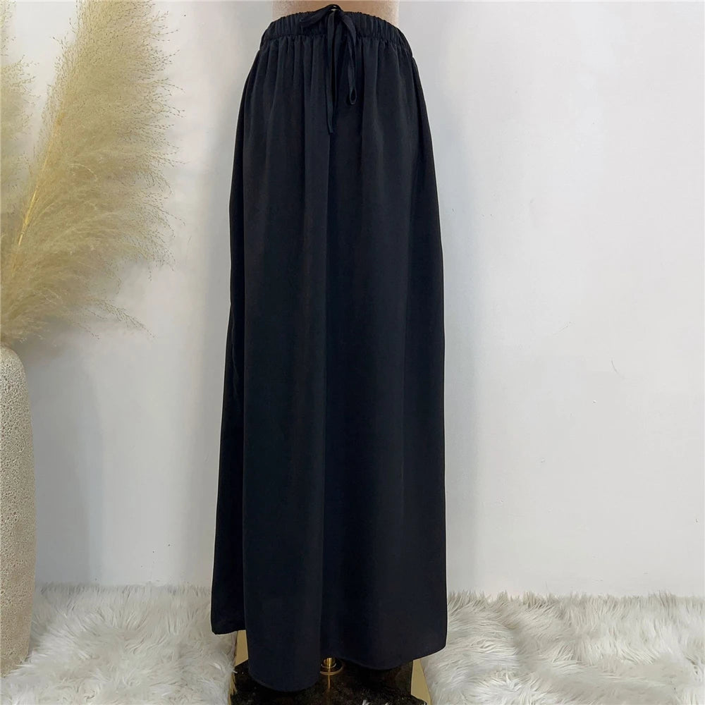 Eid Djellaba Kebaya Two-Piece Set – Hooded Satin Khimar & Skirt, One Size