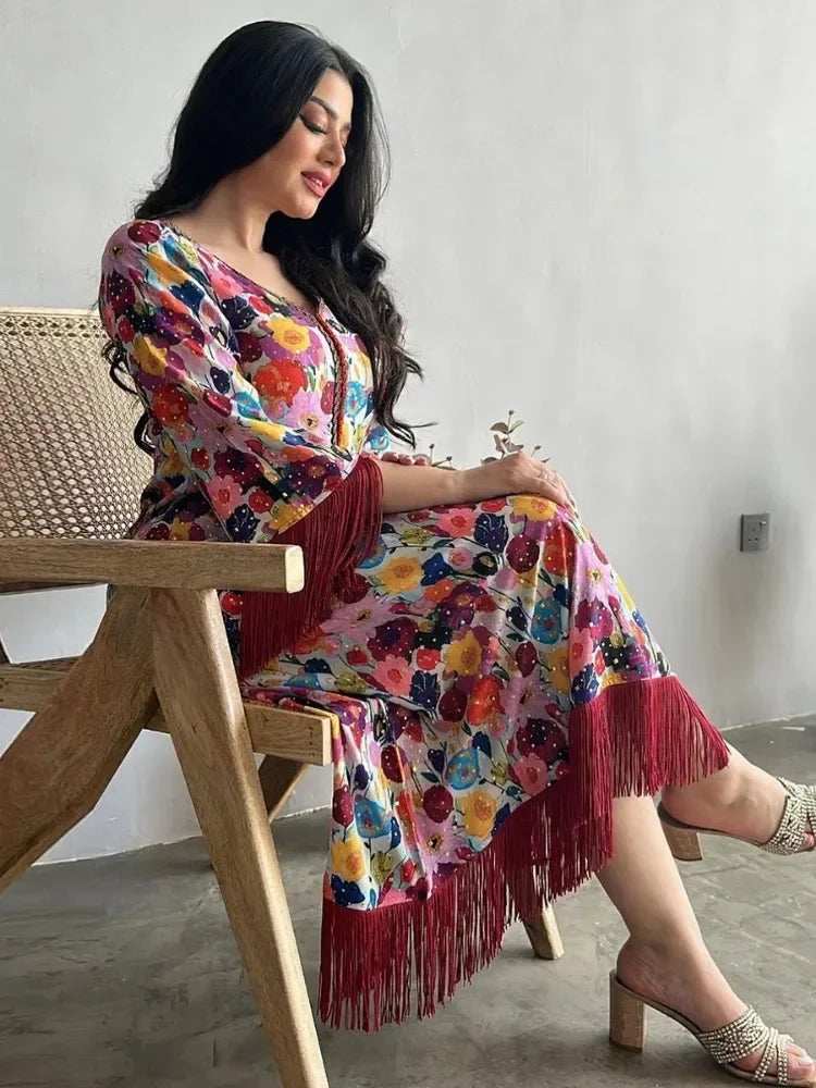 Tassel Grace Kaftan - Abaya Vida