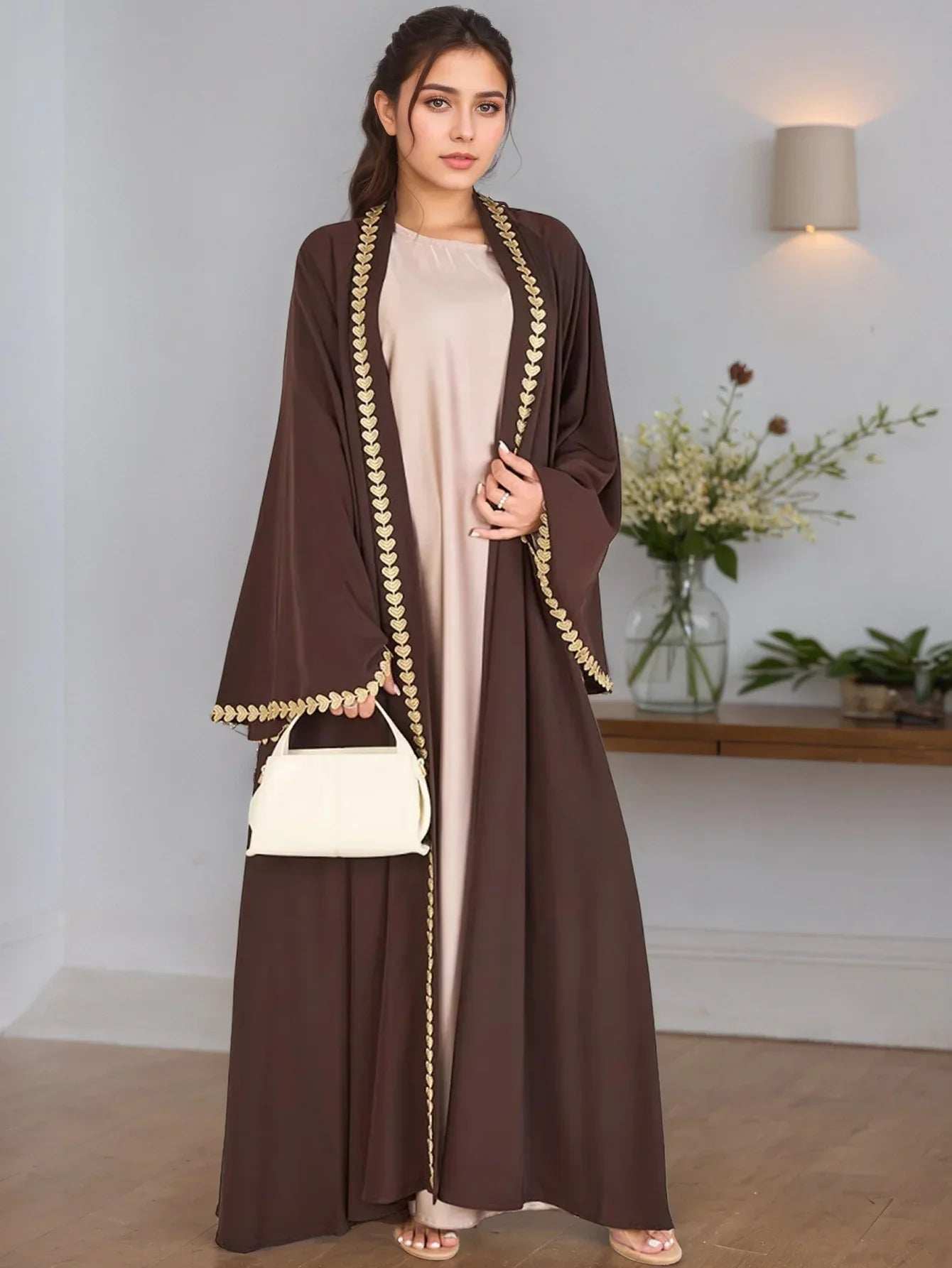 Emerald Gold Edge Abaya - Abaya Vida