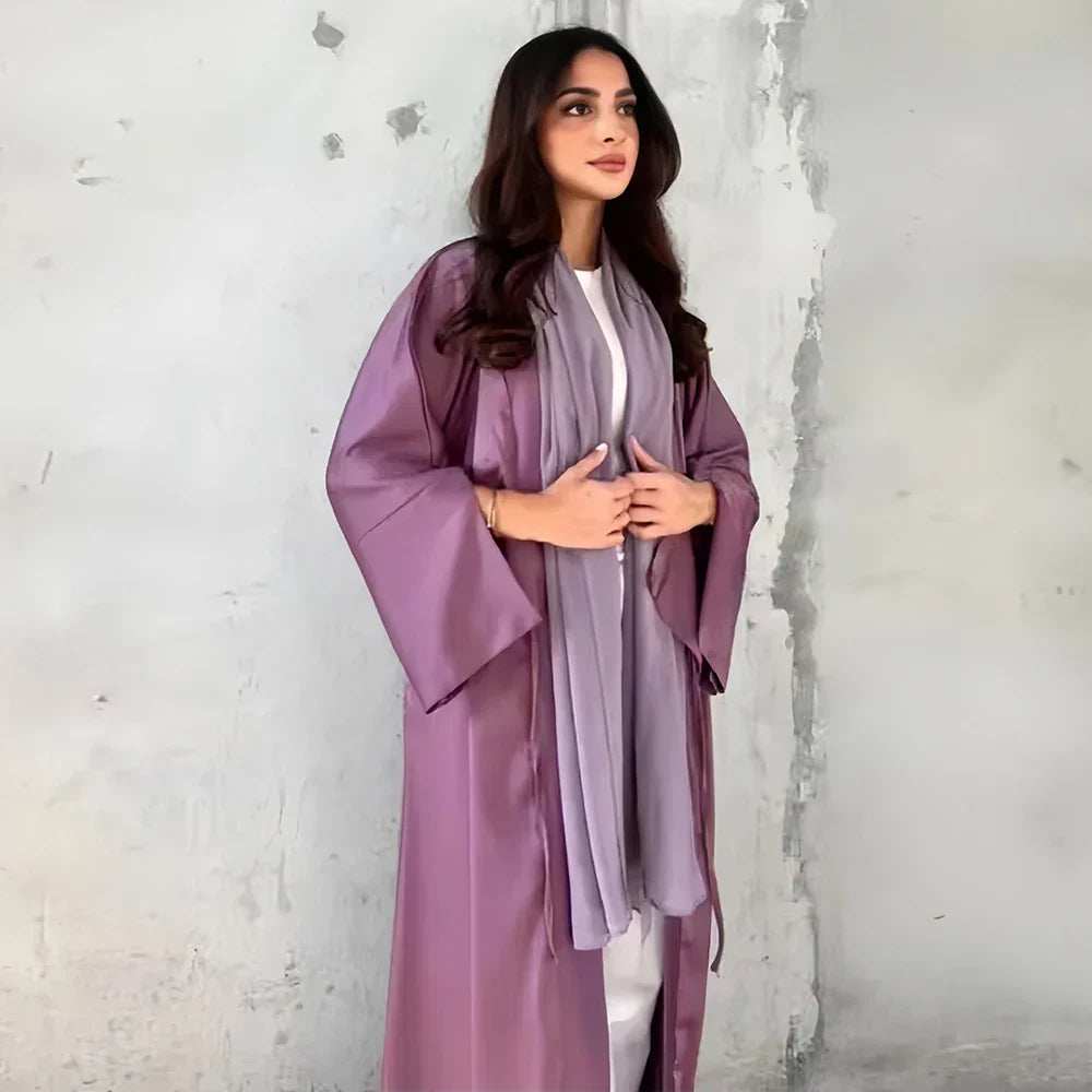 Pearl Satin Abaya - Abaya Vida