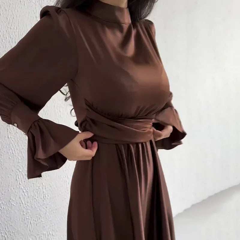 Lotus Charm Belted Abaya - Abaya Vida
