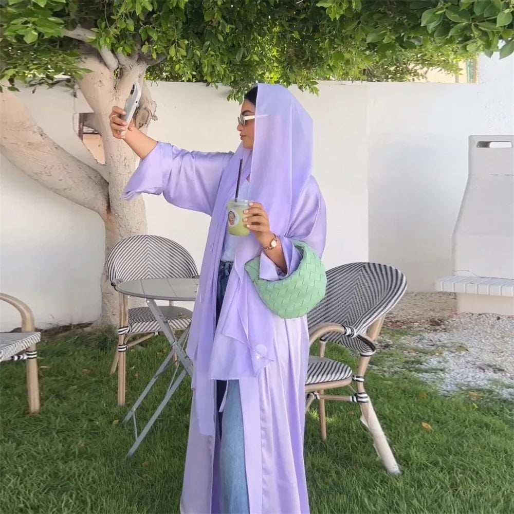 Pearl Satin Abaya - Abaya Vida