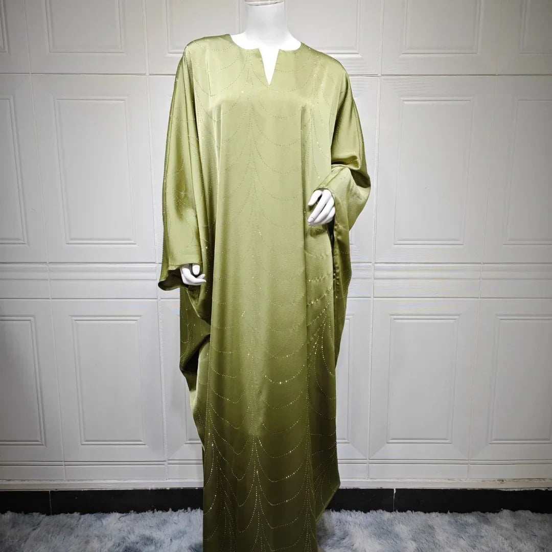Diamond Satin Abaya - Abaya Vida