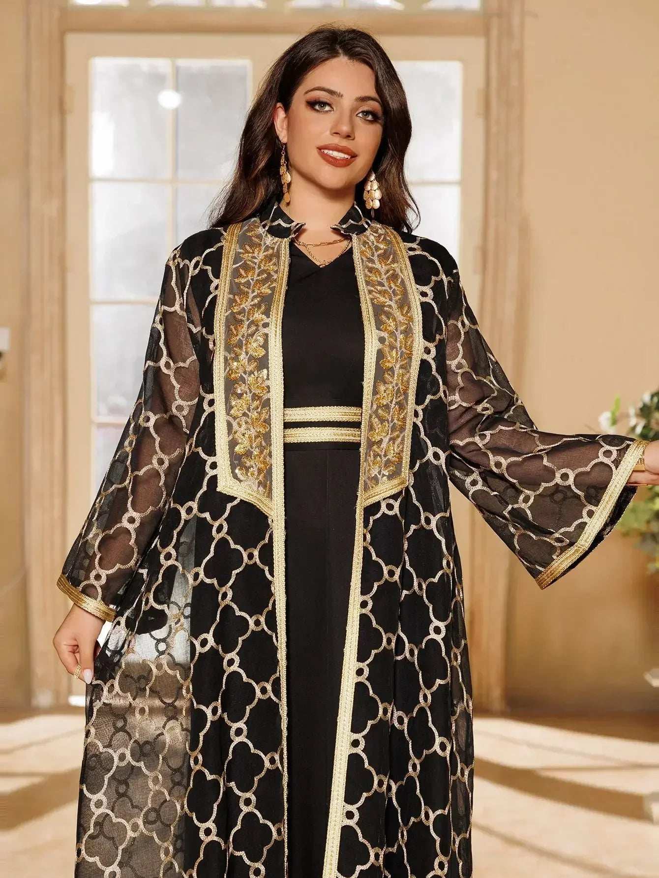 Embroidered Eid Abaya Set - Abaya Vida