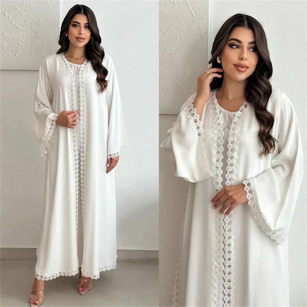 Ivory Lace Abaya - Abaya Vida