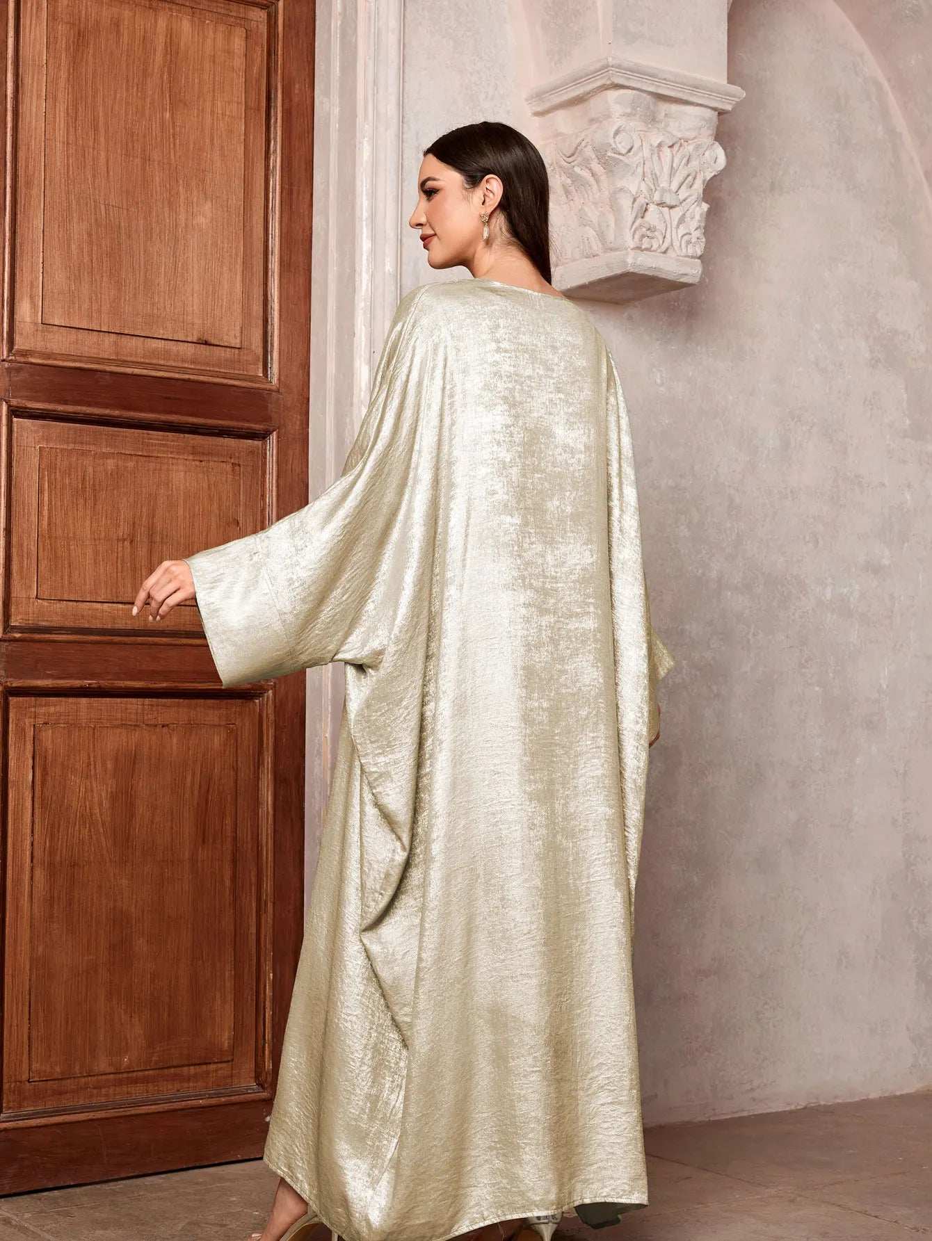 Luxe Satin Batwing Abaya - Abaya Vida