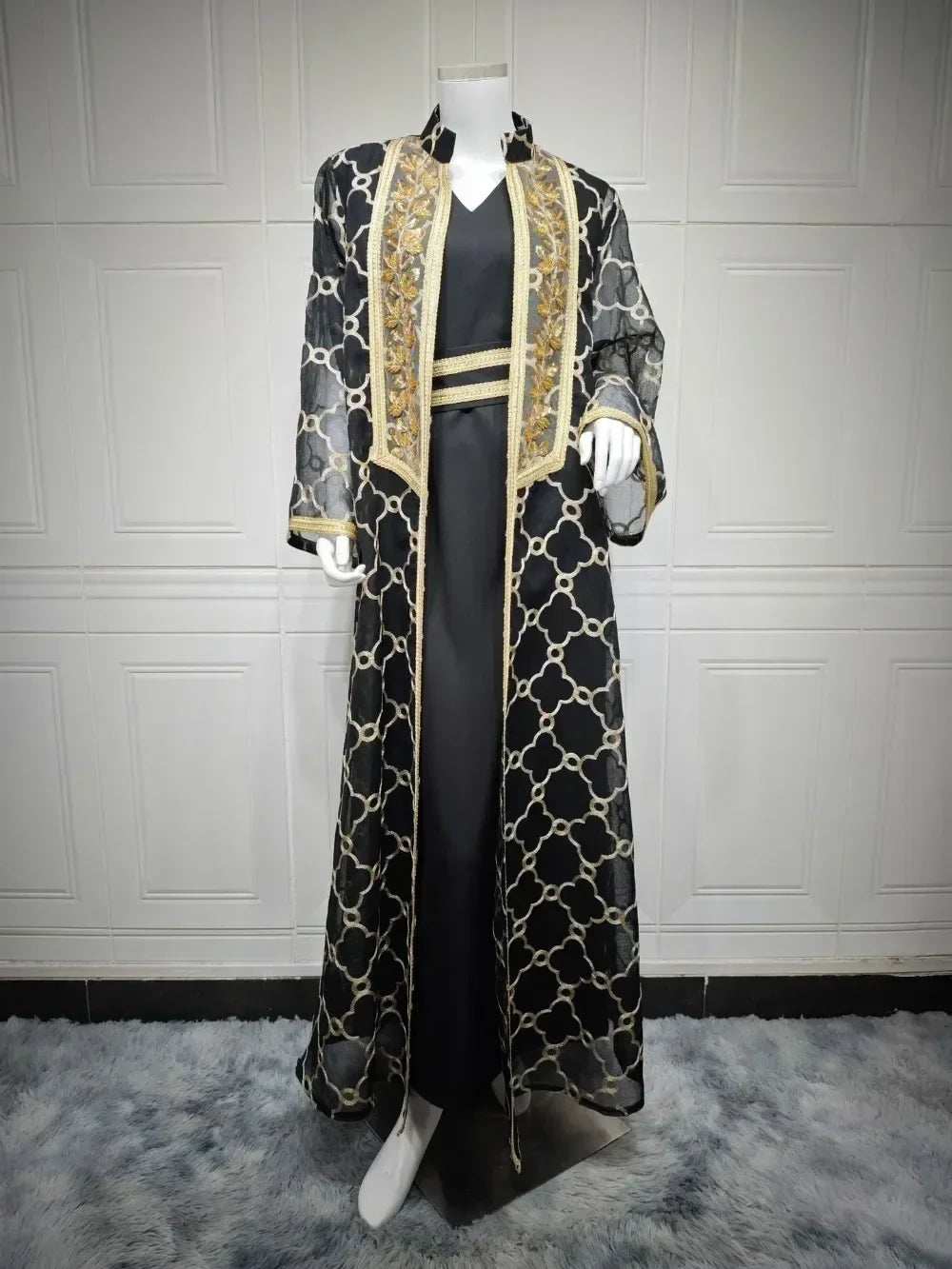 Embroidered Eid Abaya Set - Abaya Vida
