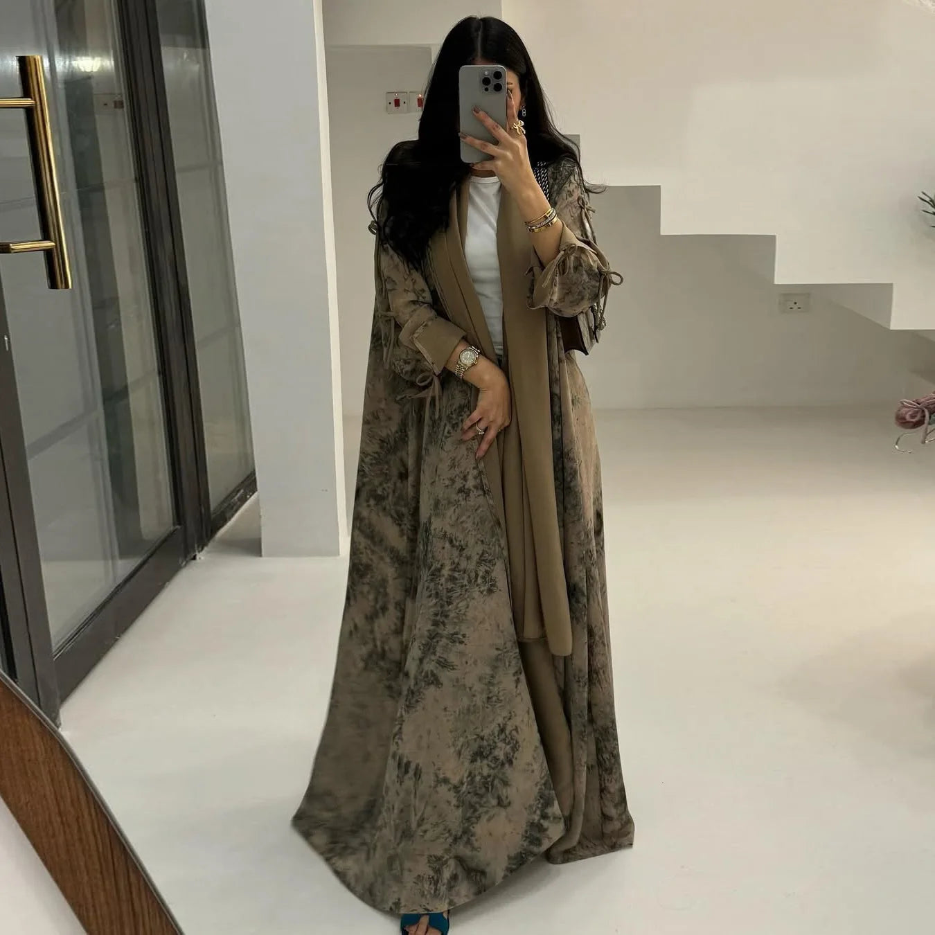 Printed Open Abaya