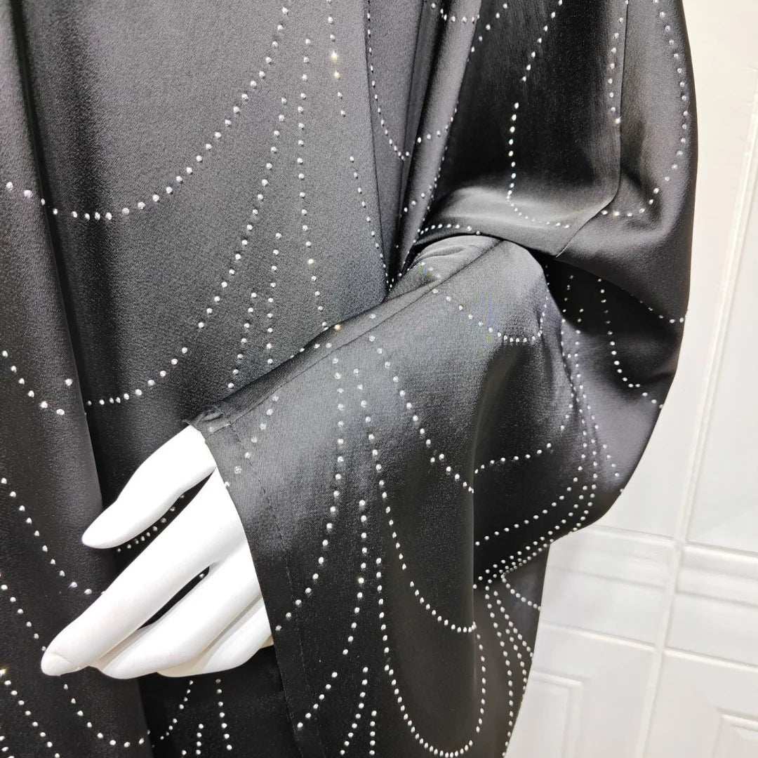 Diamond Satin Abaya - Abaya Vida