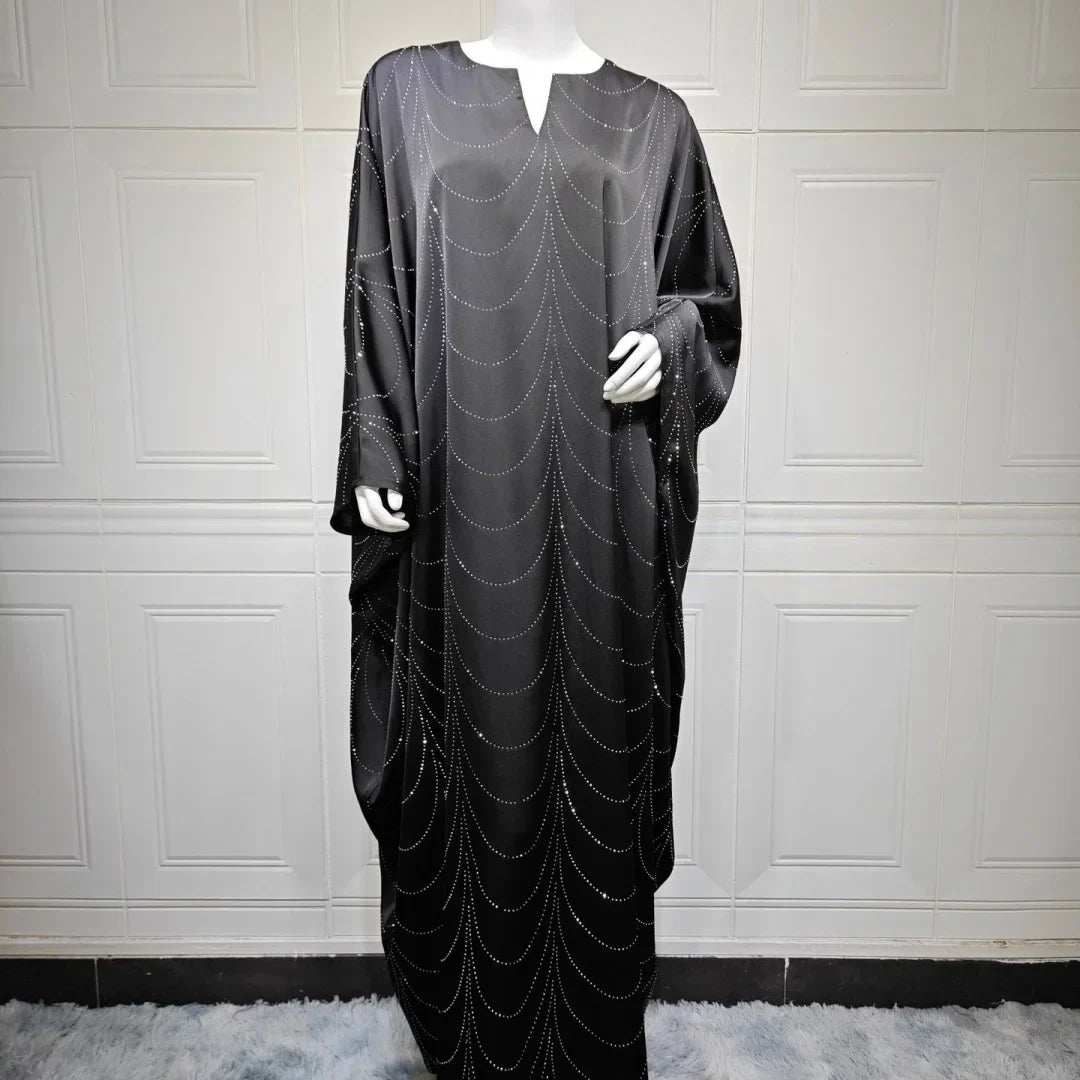 Diamond Satin Abaya - Abaya Vida