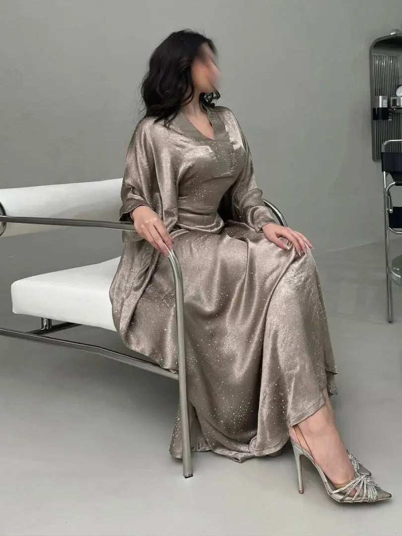 Satin Grace Abaya - Abaya Vida