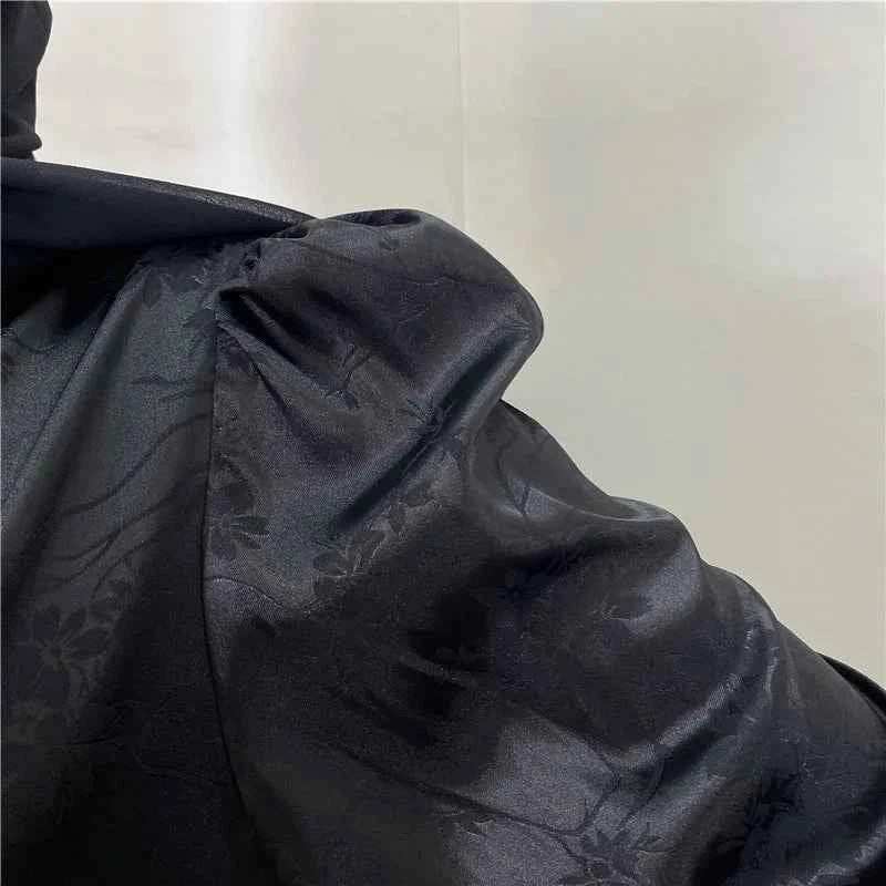 Eid Satin Ruffle Abaya - Abaya Vida