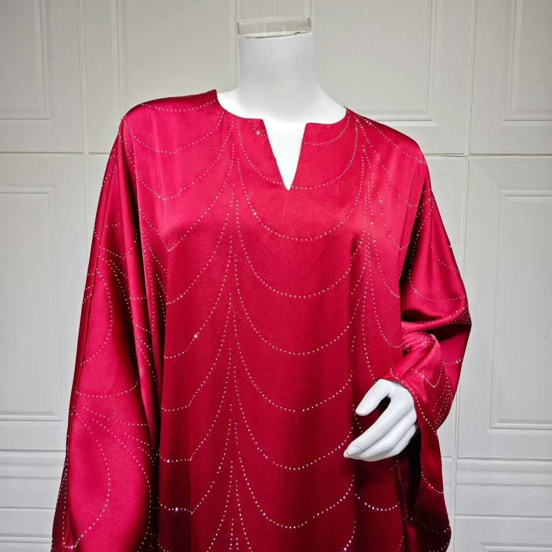 Diamond Satin Abaya - Abaya Vida