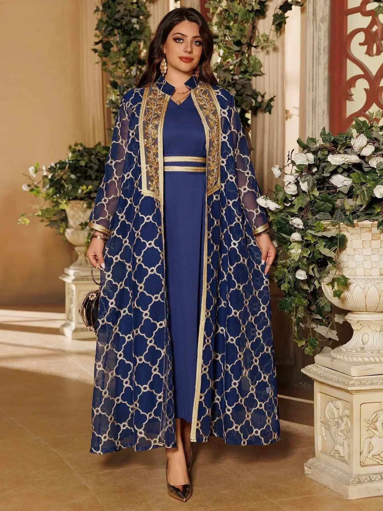 Embroidered Eid Abaya Set - Abaya Vida