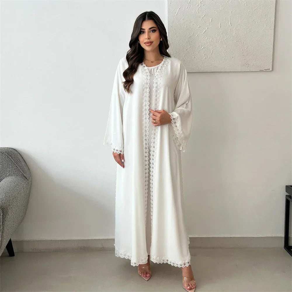 Ivory Lace Abaya - Abaya Vida