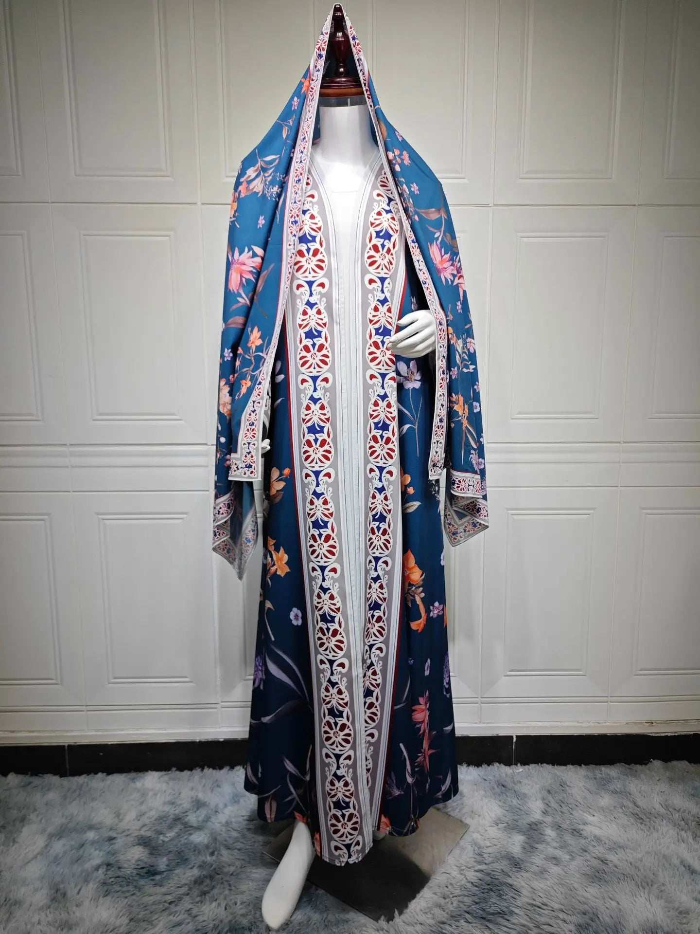 Floral Elegance Abaya - Abaya Vida
