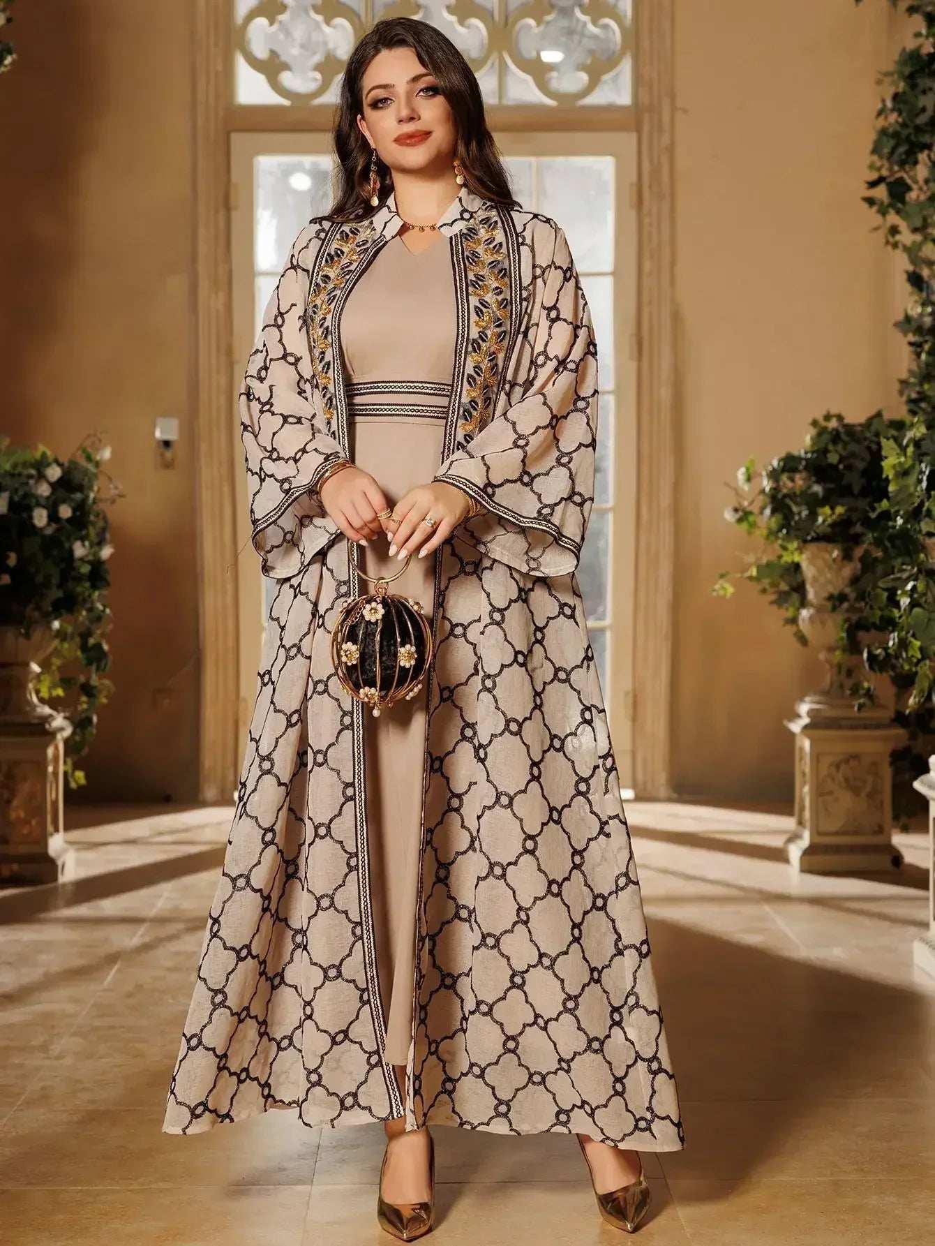 Embroidered Eid Abaya Set - Abaya Vida