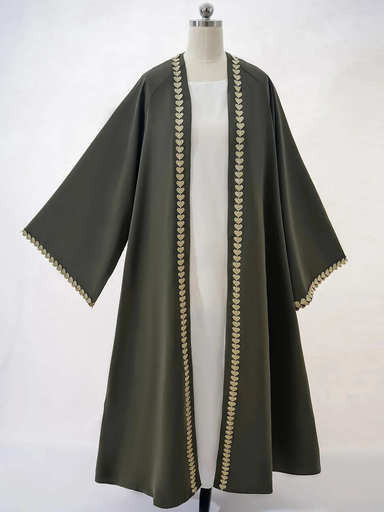 Emerald Gold Edge Abaya - Abaya Vida