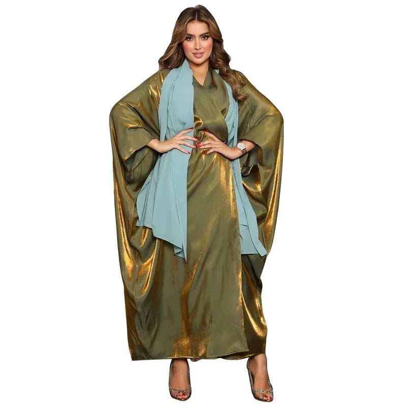 Satin Batwing Abaya - Abaya Vida