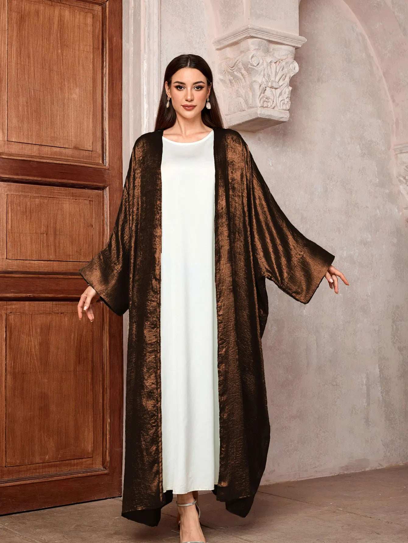 Luxe Satin Batwing Abaya - Abaya Vida