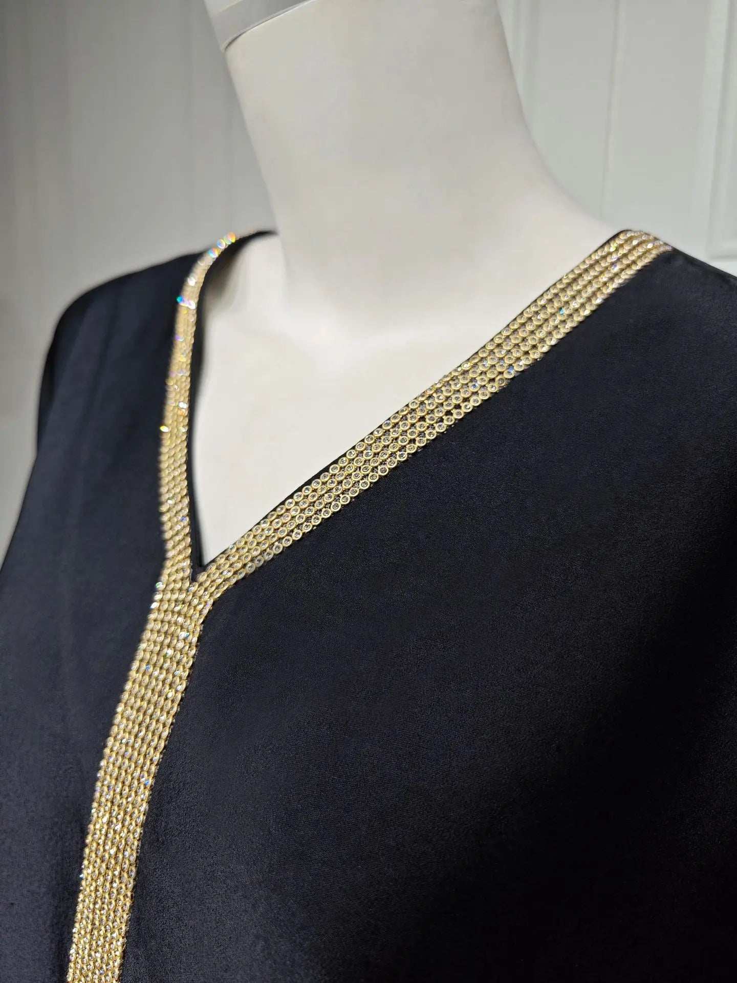 Crystal Batwing Diamond Abaya - Abaya Vida