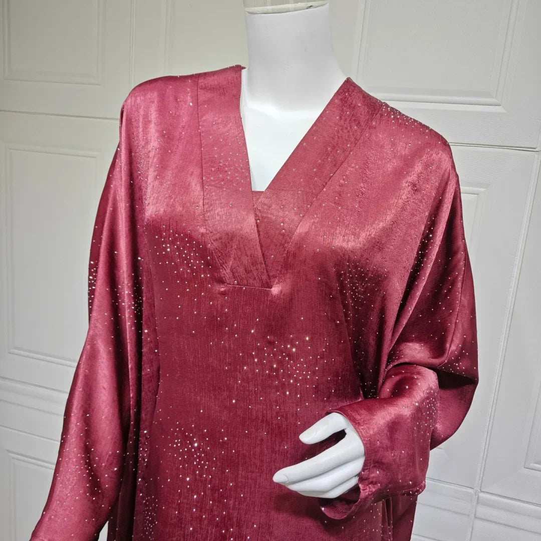 Satin Grace Abaya - Abaya Vida