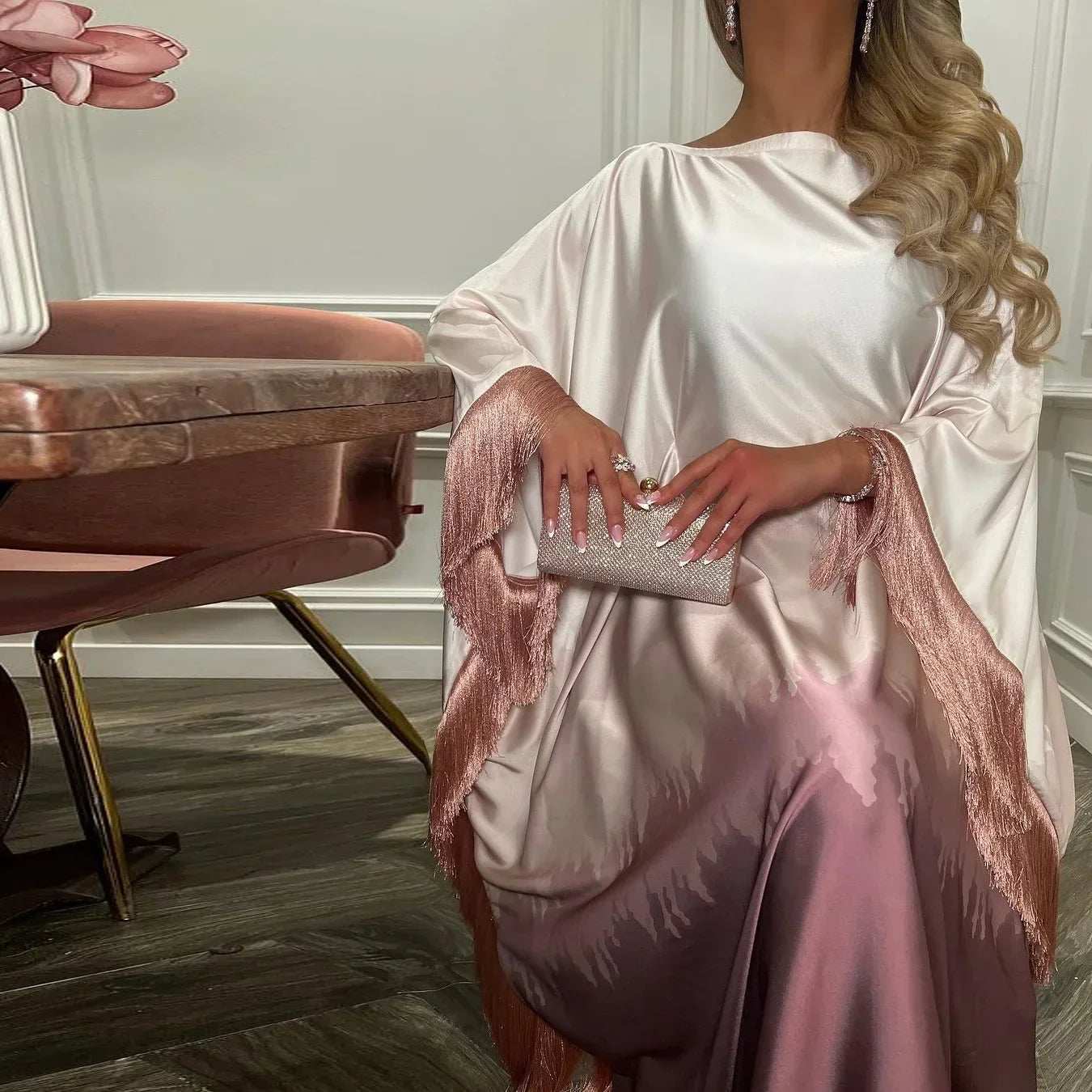 Gradient Tassel Dress - Abaya Vida