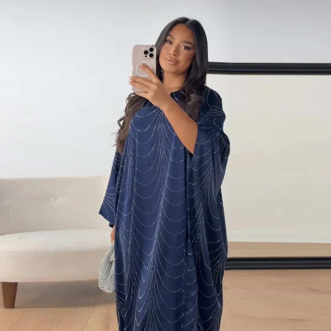 Diamond Satin Abaya - Abaya Vida