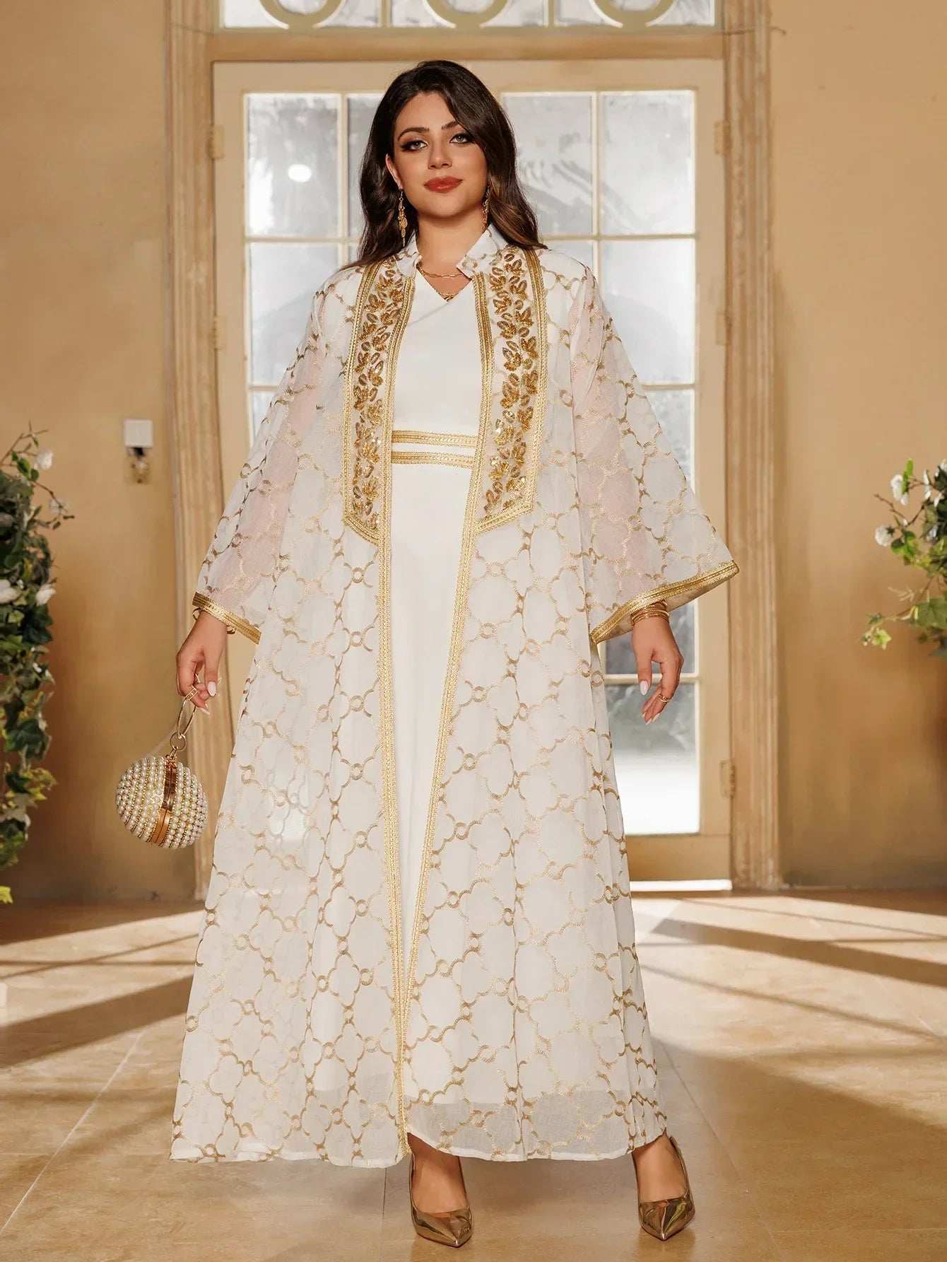 Embroidered Eid Abaya Set - Abaya Vida