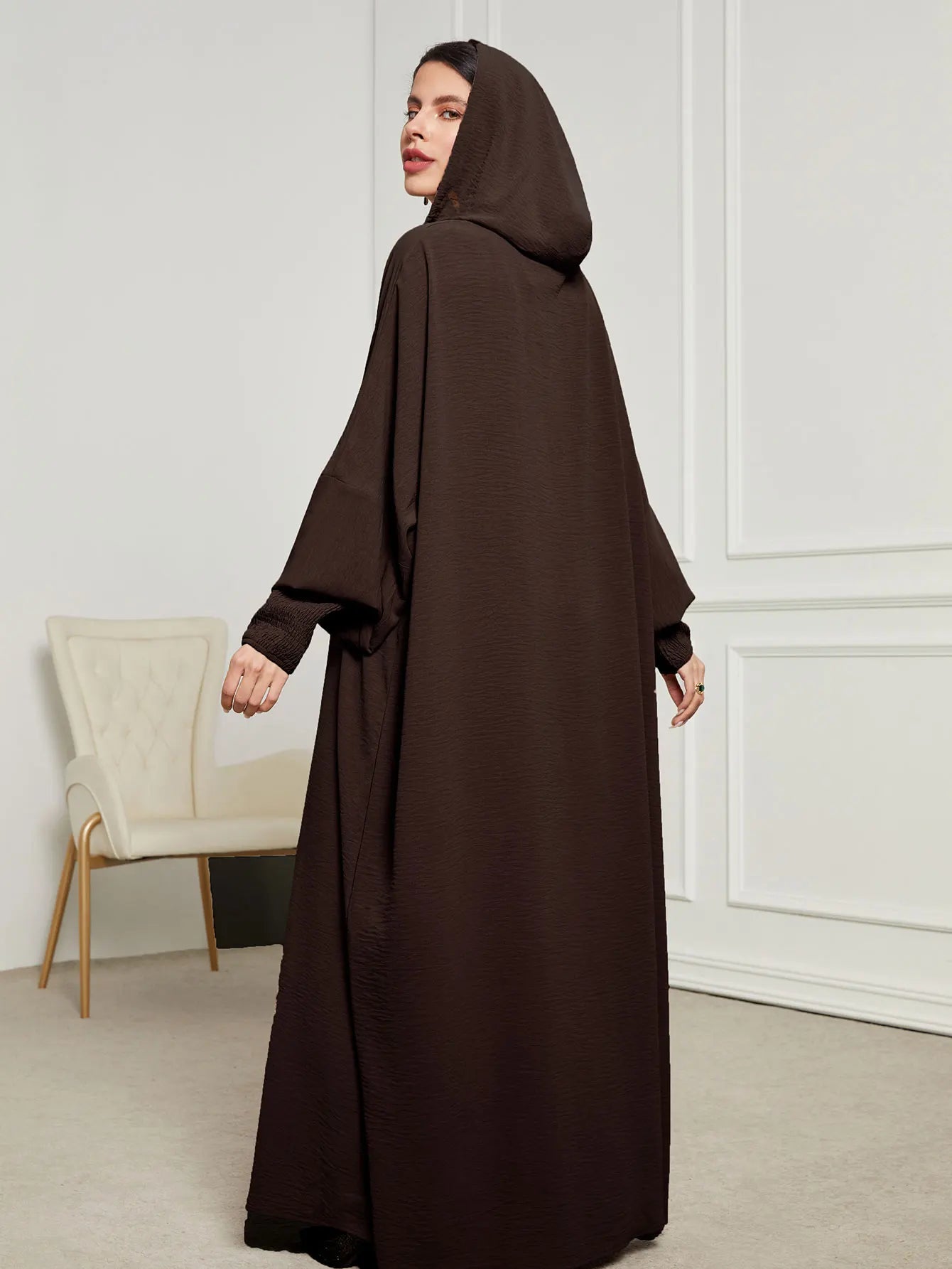 Ramadan Niqab Khimar Hooded Abaya – Tassel Trim Prayer Robe